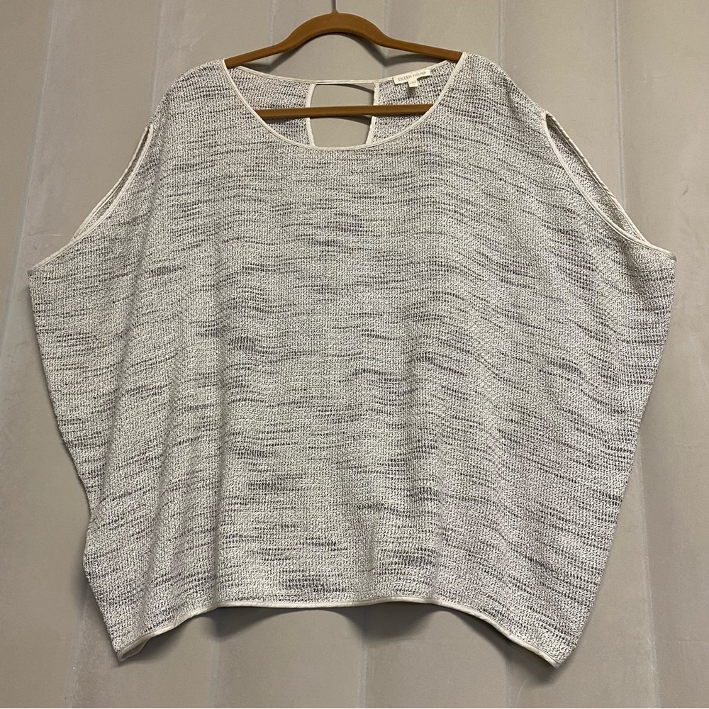 Eileen Fisher Womens Top Large Sleeveless Sweater Slouch Boxy Minimalist Neutral